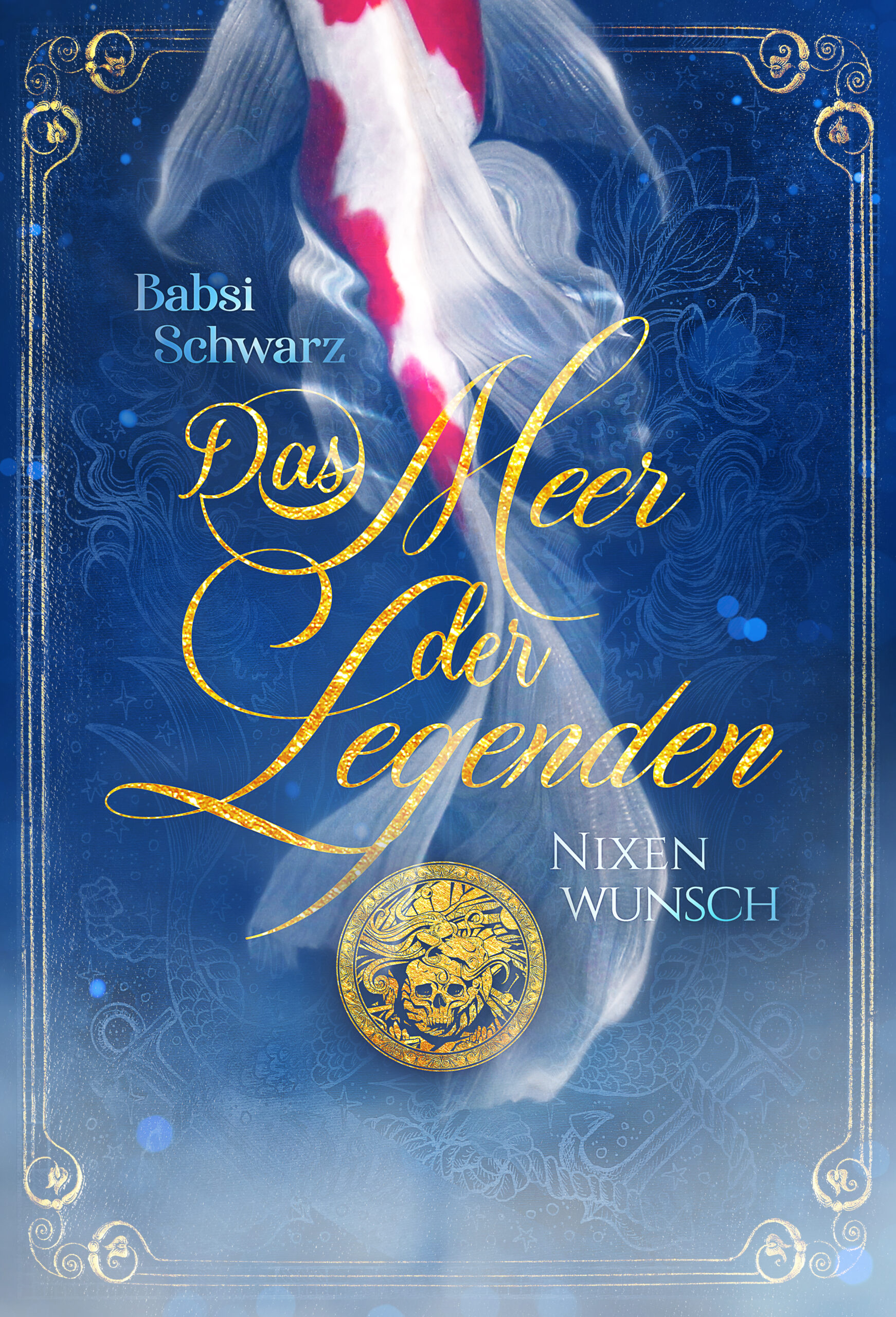 Cover von Meer der Legenden Nixenwunsch. Blau, gold mit Koiflosse